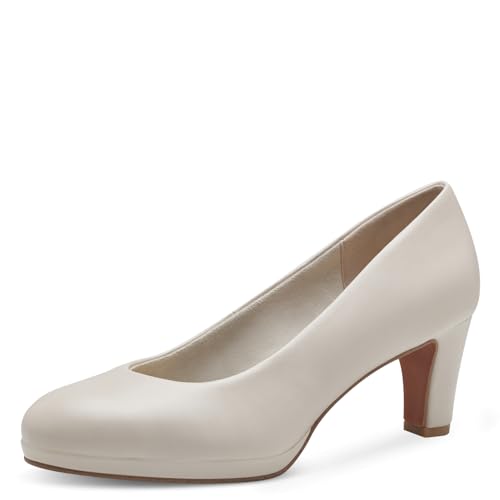 MARCO TOZZI Damen Pumps mit Trichterabsatz Vegan, Beige (Cream), 40 EU von MARCO TOZZI