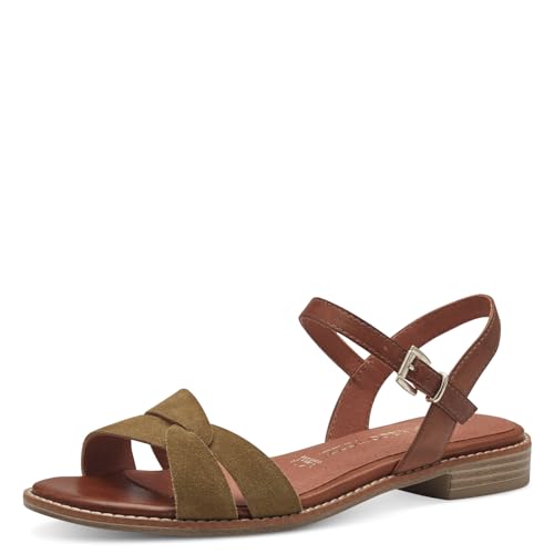 MARCO TOZZI Damen Sandalen mit Absatz mit Verstellbarem Riemen aus Leder, Mehrfarbig (Fern Green Com), 36 EU MARCO TOZZI Damen Sandalen mit Absatz mit Verstellbarem Riemen aus Leder, Mehrfarbig (Fern Green Com), 36 EU von MARCO TOZZI