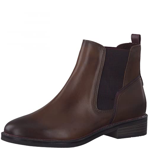 Marco Tozzi Damen 2-2-25323-27 Leder Chelsea-Stiefel, Cognac ANT.COM, 37 EU von MARCO TOZZI