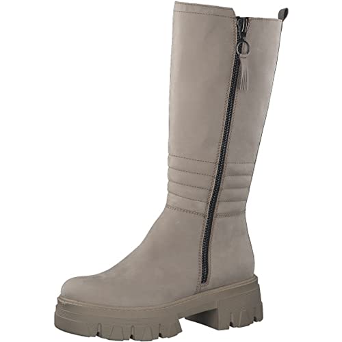 Marco Tozzi Damen 2-2-25600-29 Kniehohe Stiefel, Taupe Nubuck, 40 EU von MARCO TOZZI