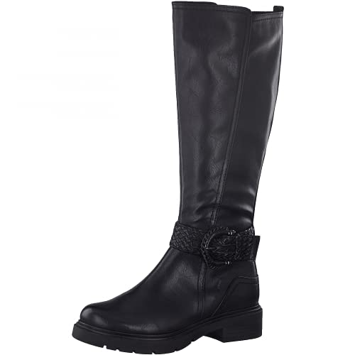 Marco Tozzi Damen 2-2-25612-27 Langschaftstiefel Kniehohe Stiefel, Black Antic, 36 EU von MARCO TOZZI