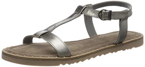 Marco Tozzi Damen 2-2-28129-24 Riemchensandalen, Silber (Pewter 915), 37 EU von MARCO TOZZI