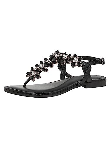 Marco Tozzi Damen 2-2-28148-20 Leder Sandale, Black Comb, 39 EU von MARCO TOZZI