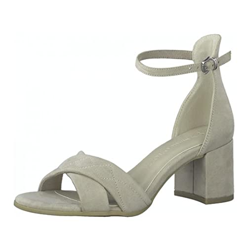 Marco Tozzi Damen 2-2-28316-20 Sandalette Sandale mit Absatz, Dune, 39 EU von MARCO TOZZI