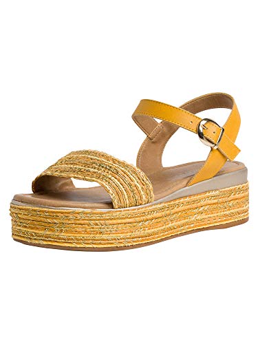 Marco Tozzi Damen 2-2-28394-24 Riemchensandalen, Gelb (Saffron Comb 656), 38 EU von MARCO TOZZI