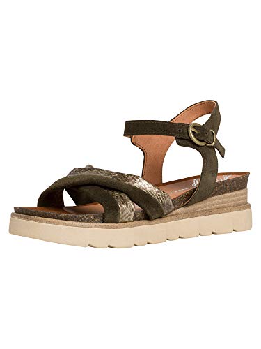 Marco Tozzi Damen 2-2-28505-24 Riemchensandalen, Grün (Khaki Comb 726), 39 EU von MARCO TOZZI