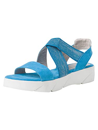Marco Tozzi Damen 2-2-28755-34 Riemchensandalen, Blau (Malibu Blue Core 874), 40 EU von MARCO TOZZI