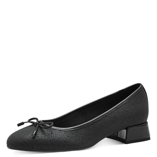 MARCO TOZZI Damen Pumps mit Schleife Elegant, Schwarz (Black Glitter), 42 EU von MARCO TOZZI
