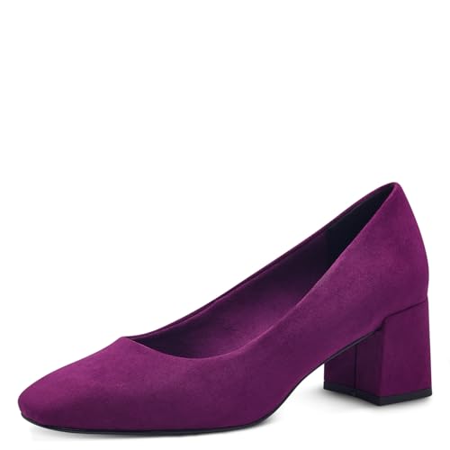 MARCO TOZZI Damen Pumps mit Blockabsatz Vegan, Rosa (Grape), 38 EU von MARCO TOZZI