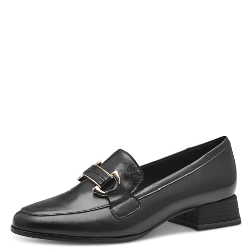 MARCO TOZZI Damen Loafer mit Absatz aus Leder mit Blockabsatz, Schwarz (Black), 39 EU MARCO TOZZI Damen Loafer mit Absatz aus Leder mit Blockabsatz, Schwarz (Black), 39 EU von MARCO TOZZI