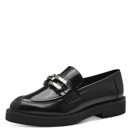 MARCO TOZZI Damen Loafer ohne Absatz mit Schnalle Elegant, Schwarz (Black Brush), 40 EU MARCO TOZZI Damen Loafer ohne Absatz mit Schnalle Elegant, Schwarz (Black Brush), 40 EU von MARCO TOZZI
