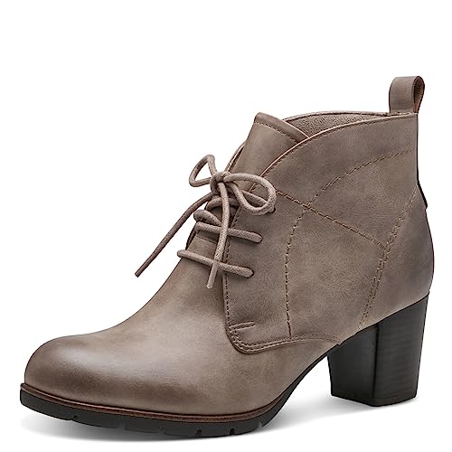 MARCO TOZZI Damen Stiefeletten zum Schnüren Elegant, Grau (Taupe), 37 von MARCO TOZZI