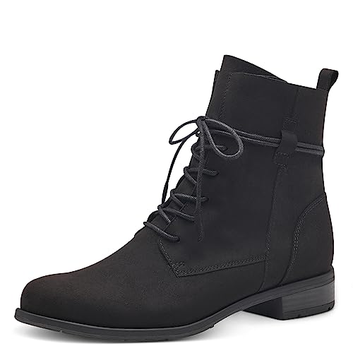 MARCO TOZZI Damen Stiefeletten zum Schnüren Flach Winter, Schwarz (Black), 36 von MARCO TOZZI