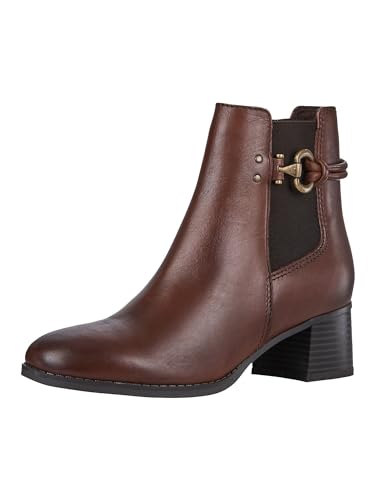MARCO TOZZI Damen Chelsea Boots aus Leder mit Absatz, Braun (Chestnut), 41 EU MARCO TOZZI Damen Chelsea Boots aus Leder mit Absatz, Braun (Chestnut), 41 EU von MARCO TOZZI
