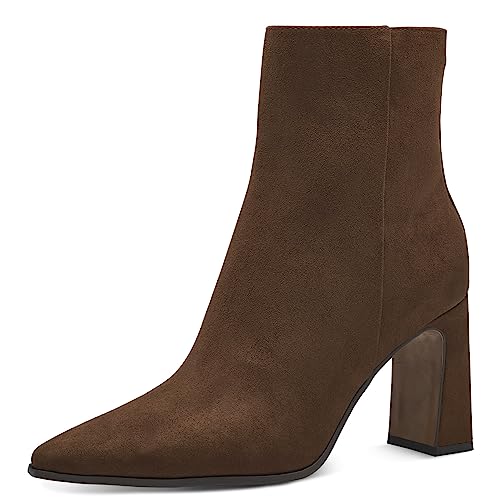 MARCO TOZZI Damen Spitz Stiefeletten mit Absatz Elegant, Braun (Cognac), 40 von MARCO TOZZI