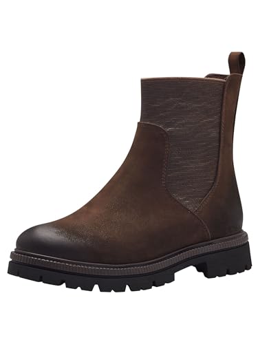 MARCO TOZZI Damen Chelsea Boots Vegan zum Schlupfen, Braun (Cafe Nubuck), 36 EU MARCO TOZZI Damen Chelsea Boots Vegan zum Schlupfen, Braun (Cafe Nubuck), 36 EU von MARCO TOZZI