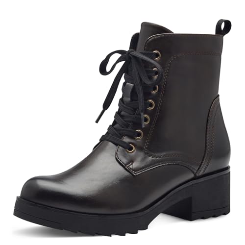 MARCO TOZZI Damen Stiefeletten zum Schnüren mit Blockabsatz mit Reißverschluss, Braun (Mocca), 37 EU MARCO TOZZI Damen Stiefeletten zum Schnüren mit Blockabsatz mit Reißverschluss, Braun (Mocca), 37 EU von MARCO TOZZI