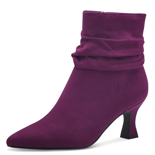 Marco Tozzi Damen Boot Heel 2-25327-43 Stiefelette, Grape, 38 EU von MARCO TOZZI