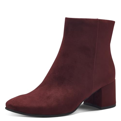 Marco Tozzi Damen Boot Heel 2-25349-41 Stiefelette, Bordeaux, 36 EU von MARCO TOZZI