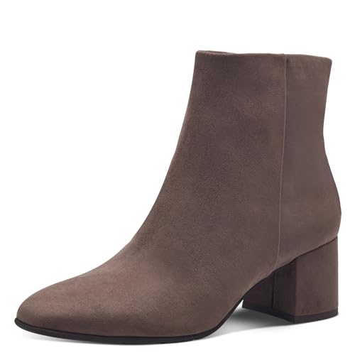 MARCO TOZZI Damen Stiefeletten mit Absatz Elegant mit Reißverschluss, Braun (Pepper), 39 EU von MARCO TOZZI