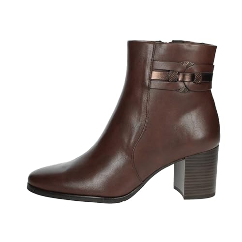 MARCO TOZZI Damen Stiefeletten mit Absatz Vegan mit Reißverschluss, Braun (Cafe Comb), 41 EU von MARCO TOZZI