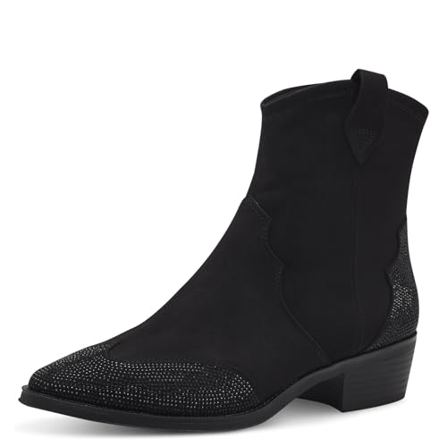 Marco Tozzi Damen Bootie Zip+Slip 2-25340-43 Westernstiefel, Black, 36 EU von MARCO TOZZI