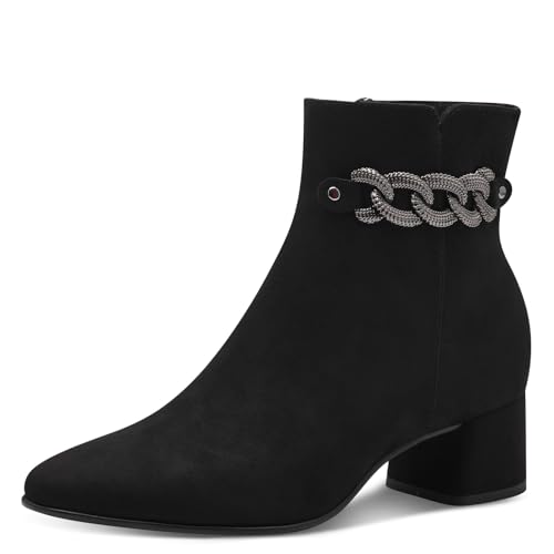 MARCO TOZZI Damen Stiefeletten mit Absatz Elegant mit Reißverschluss, Schwarz (Black), 37 EU von MARCO TOZZI