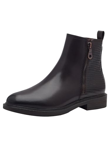 MARCO TOZZI Damen Stiefeletten ohne Absatz mit Lederanteil Elegant, Braun (Mocca Comb), 37 EU MARCO TOZZI Damen Stiefeletten ohne Absatz mit Lederanteil Elegant, Braun (Mocca Comb), 37 EU von MARCO TOZZI