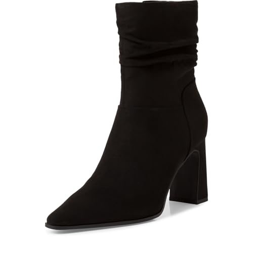 MARCO TOZZI Damen Stiefeletten mit Absatz Spitz Elegant, Schwarz (Black), 37 EU von MARCO TOZZI