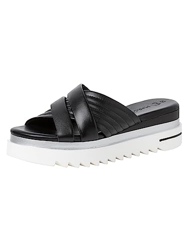 MARCO TOZZI Damen Pantolette, Keilabsatz, weiches FEEL ME Fußbett, aus hochwertigem Leder, ideal für Business und Freizeit von MARCO TOZZI