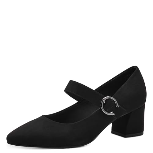 MARCO TOZZI Damen Pumps mit Riemen Spitz mit Blockabsatz, Schwarz (Black), 38 EU MARCO TOZZI Damen Pumps mit Riemen Spitz mit Blockabsatz, Schwarz (Black), 38 EU von MARCO TOZZI
