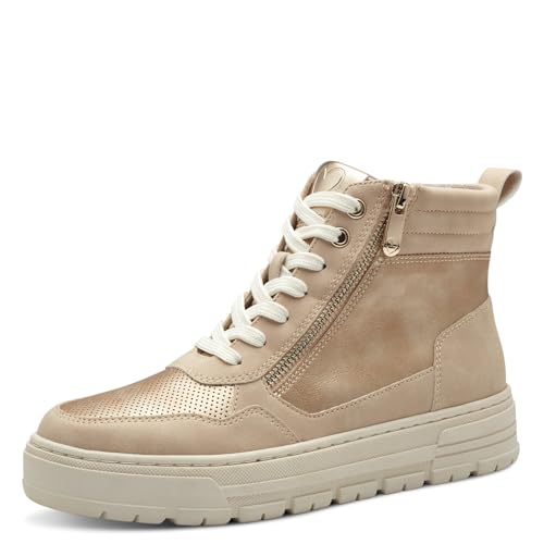 MARCO TOZZI Damen Stiefeletten zum Schnüren Gefüttert mit Reißverschluss, Beige (Dune Comb), 41 EU von MARCO TOZZI