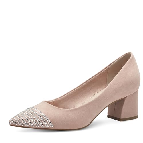 MARCO TOZZI by Guido Maria Kretschmer Damen Pumps Spitz Glitzer, Beige (Powder), 37 EU von MARCO TOZZI