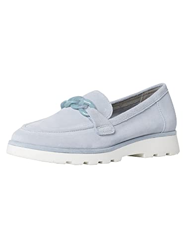 Marco Tozzi Damen by Guido Maria Kretschmer 2-2-84700-28 Leder Slipper Hausschuh, LT.Blue, 39 EU von MARCO TOZZI