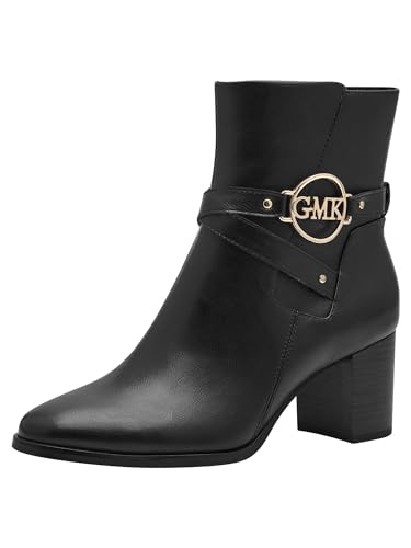 MARCO TOZZI by Guido Maria Kretschmer Damen Stiefeletten mit Absatz aus Kunstleder Spitz, Schwarz (Black), 41 EU von MARCO TOZZI