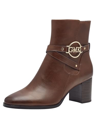 MARCO TOZZI by Guido Maria Kretschmer Damen Stiefeletten mit Absatz aus Kunstleder Spitz, Braun (Chestnut), 40 EU MARCO TOZZI by Guido Maria Kretschmer Damen Stiefeletten mit Absatz aus Kunstleder Spitz, Braun (Chestnut), 40 EU von MARCO TOZZI