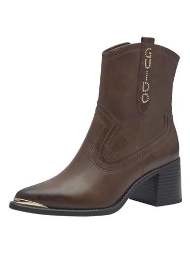 MARCO TOZZI by Guido Maria Kretschmer Damen Stiefeletten mit Absatz Cowboy Spitz, Braun (Chestnut), 36 EU von MARCO TOZZI