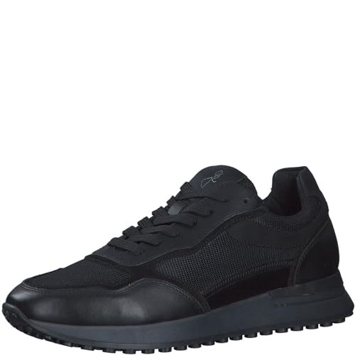MARCO TOZZI by Guido Maria Kretschmer Herren Sneaker flach aus Leder mit Dicker Sohle, Schwarz (Black Comb), 44 EU MARCO TOZZI by Guido Maria Kretschmer Herren Sneaker flach aus Leder mit Dicker Sohle, Schwarz (Black Comb), 44 EU von MARCO TOZZI