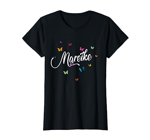 MAREIKE - Schöner Mädchen Name mit bunten Schmetterlingen T-Shirt MAREIKE - Schöner Mädchen Name mit bunten Schmetterlingen T-Shirt von MAREIKE Tochter Enkel Geburtstag Geschenkideen