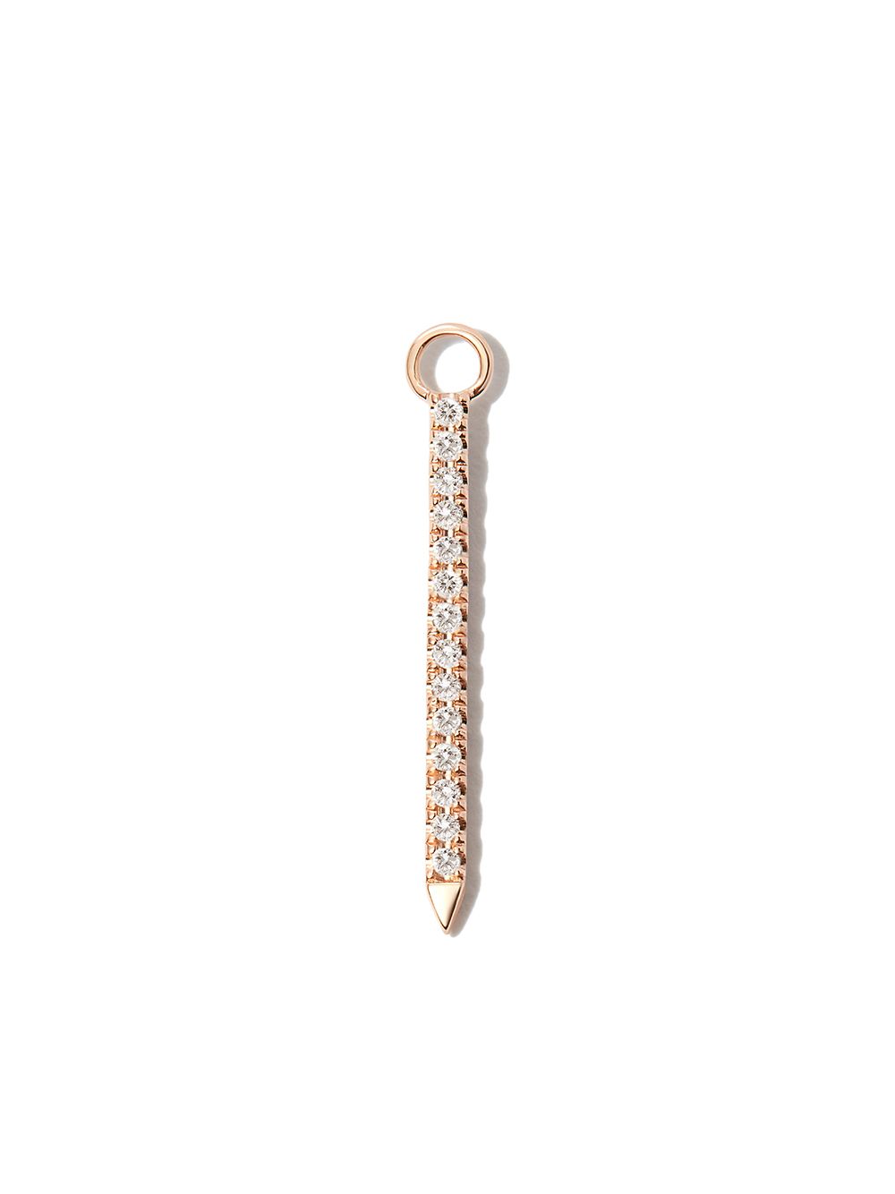 MARIA TASH 18kt Eternity Bar Weißgoldanhänger mit Diamanten - Rosa von MARIA TASH