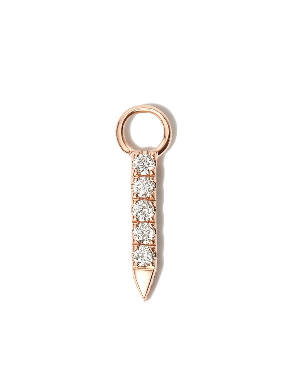 MARIA TASH 18kt Eternity Bar Weißgoldanhänger mit Diamanten - Rosa von MARIA TASH