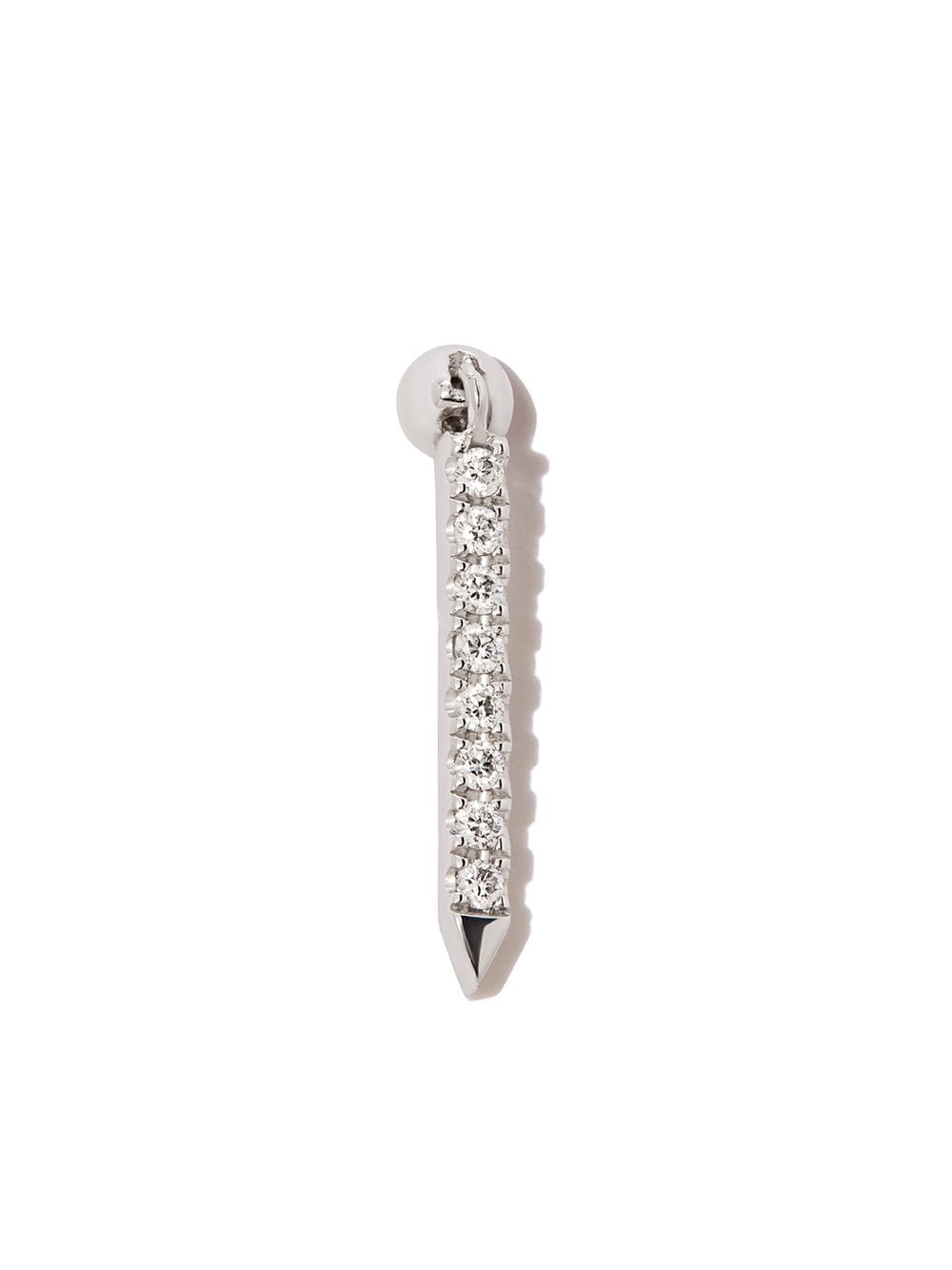 MARIA TASH 18kt Eternity Bar Weißgoldohrring mit Diamanten - Silber von MARIA TASH