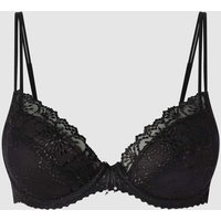 Marie Jo Push-up-BH mit Spitzenbesatz Modell 'Jane' in Black, Größe 75/A von MARIE JO