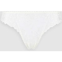 Marie Jo String mit Spitzenbesatz Modell 'Jane' in Offwhite, Größe 44 von MARIE JO