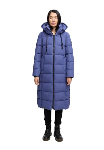 Damen Winterjacke Steppmantel lang gesteppter Mantel Winter Parka Jacke warm B985 [B985-Nadeshik-Blue-Violet-Gr.3XL] von MARIKOO