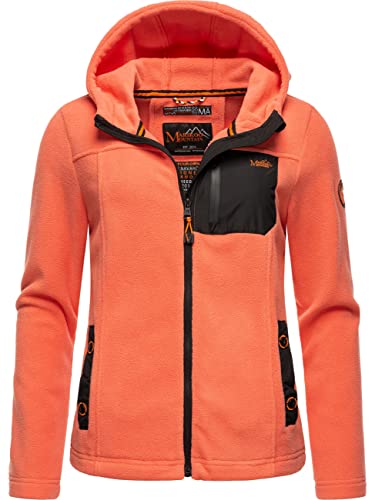 MARIKOO Damen Fleecejacke warm mit Kapuze Mount Iwaki Coral Gr. M von MARIKOO