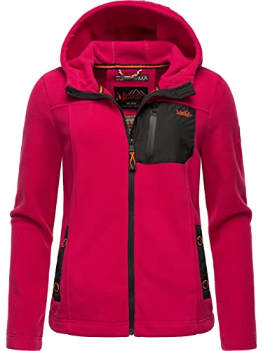 MARIKOO Damen Fleecejacke warm mit Kapuze Mount Iwaki Fuchsia Gr. S von MARIKOO