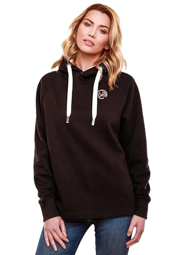 MARIKOO Damen Kapuzenpullover Sweatshirt Hoodie Pulli mit Kapuze B905 [B905-Schwarz-Gr.M] von MARIKOO