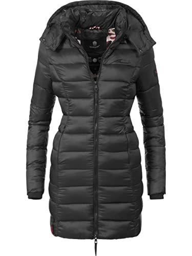 MARIKOO Damen Langer Wintermantel Warmer Steppmantel mit Abnehmbarer Kapuze Abendsternchen Schwarz Gr. S MARIKOO Damen Langer Wintermantel Warmer Steppmantel mit Abnehmbarer Kapuze Abendsternchen Schwarz Gr. S von MARIKOO
