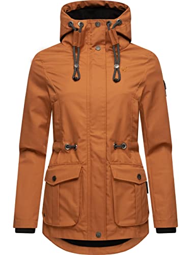 MARIKOO Damen Leichter Übergangsparka mit Kapuze Babetaa Prc Rusty Cinnamon Gr. XS von MARIKOO